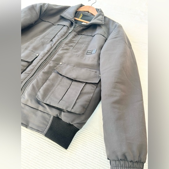 Jack & Jones Mens Cargo Bomber Jacket Full Zip Lightly Quilted - Picture 11 of 12